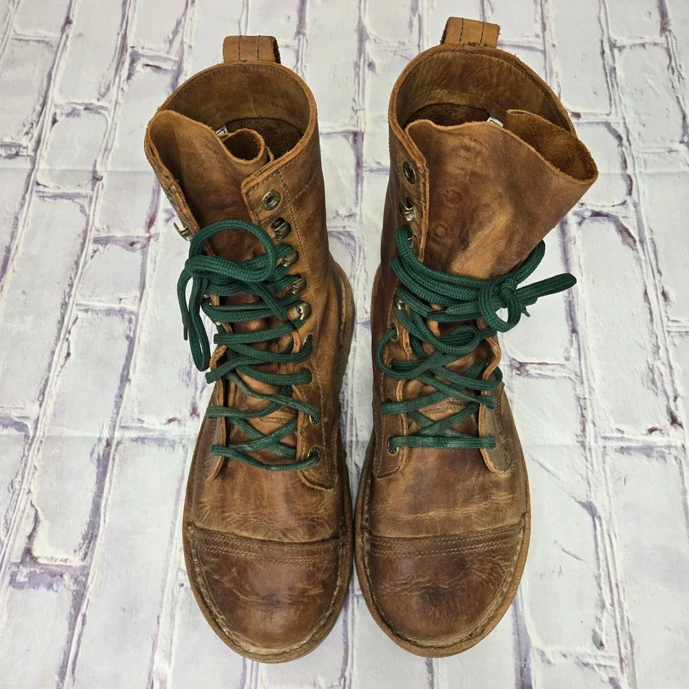 Jim Green Barefoot African Trooper Brown Rose Anvil Leather Boots Mens 10